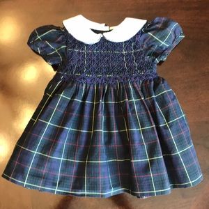 Ralph Lauren Smocked plaid dress EUC